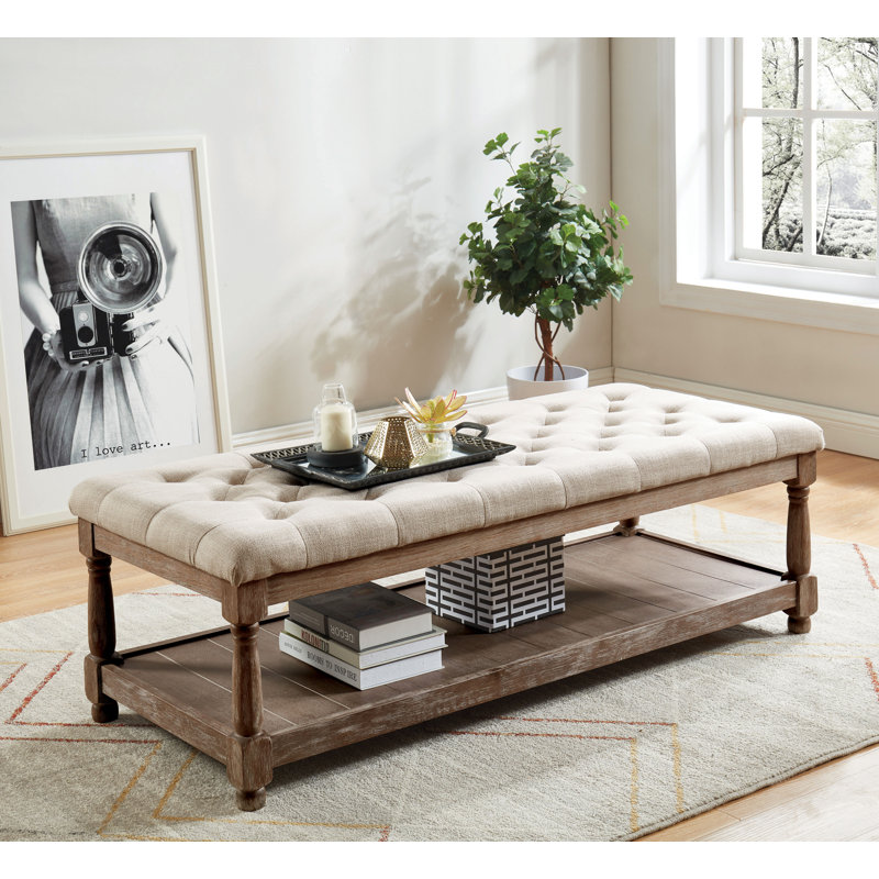 Gracie Oaks Emmert Upholstered Shelves Storage Bench Reviews Wayfair