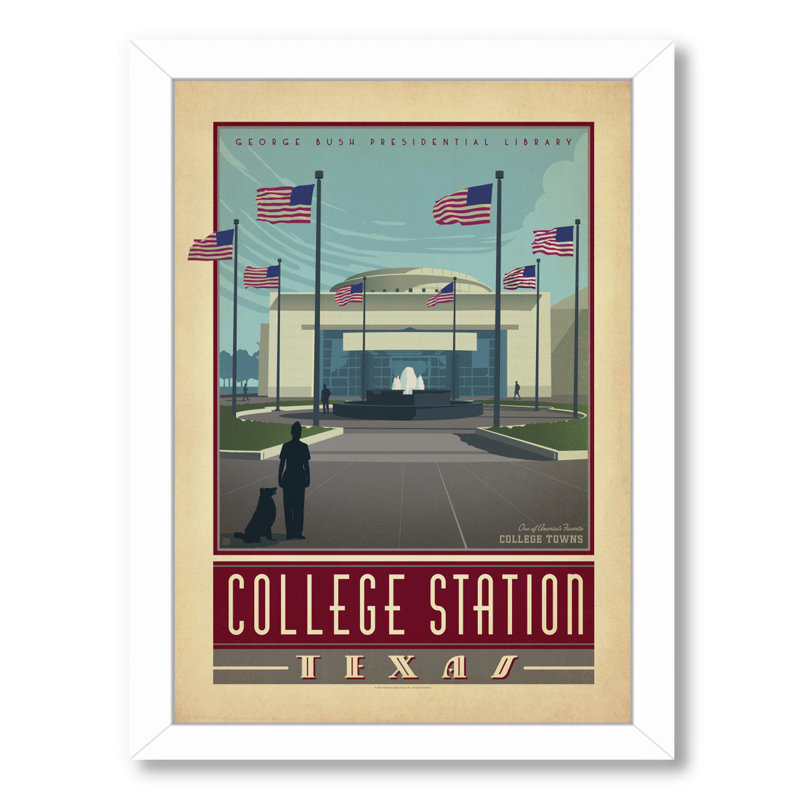 East Urban Home College Station Tx Framed Vintage Advertisement Wayfair