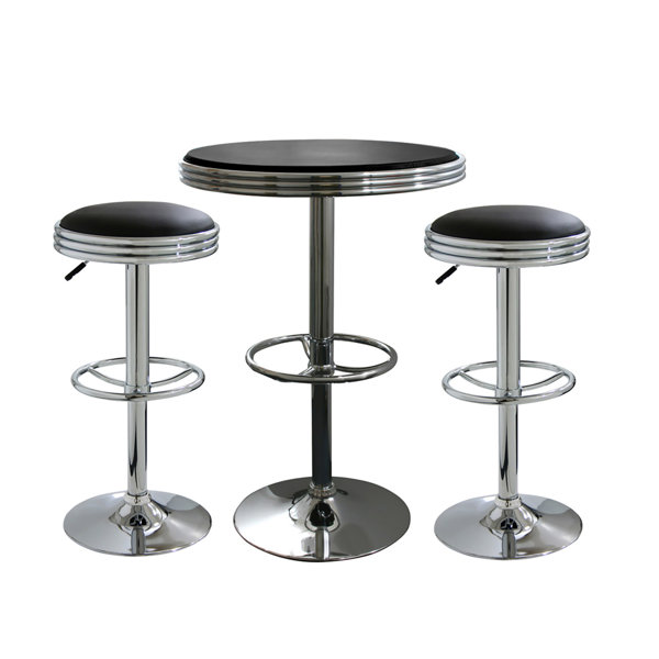 Kishore 3 Piece Adjustable Pub Table Set By Ebern Designs Savings