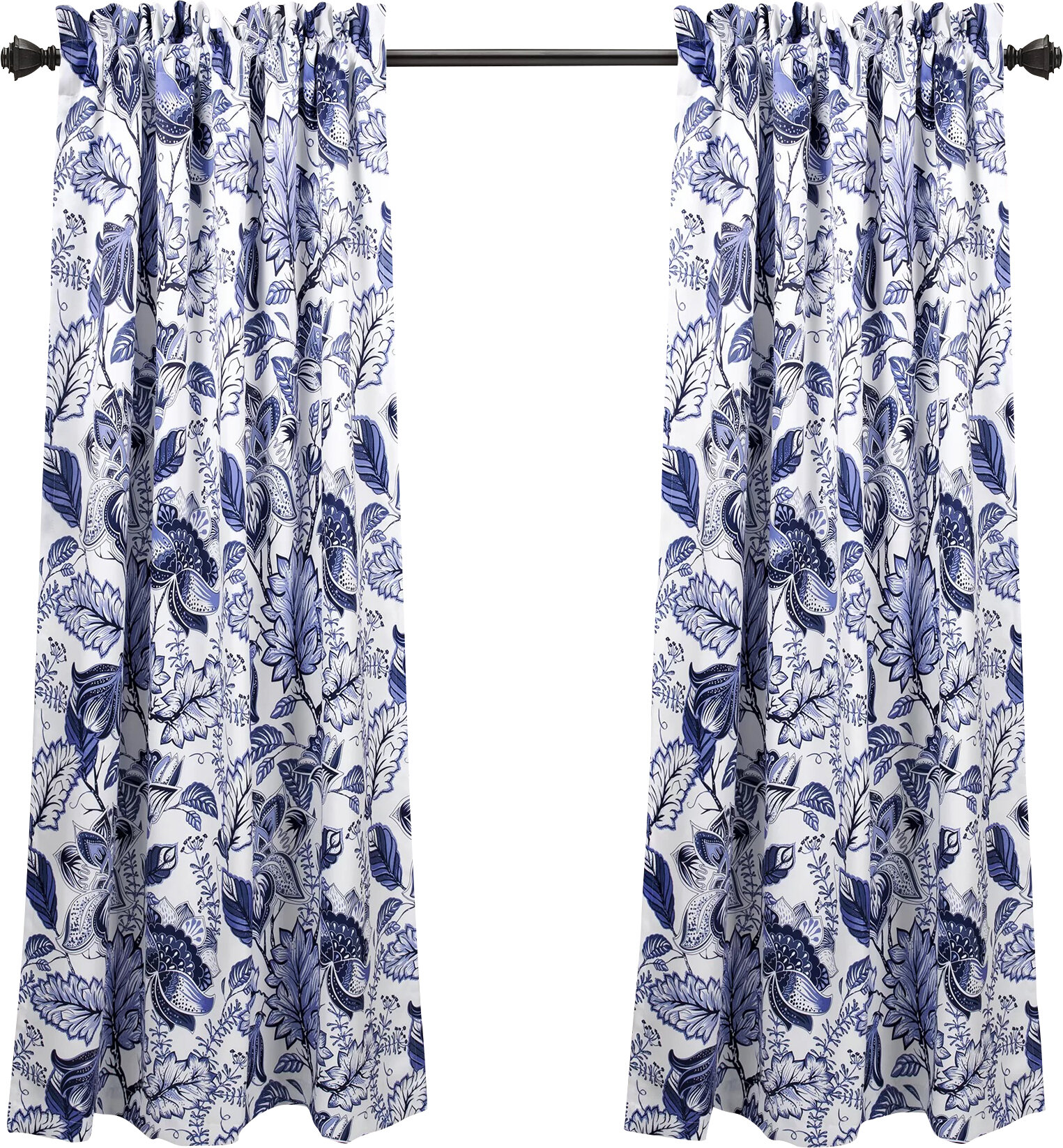 Exquisite Floral Lined Drapes Best Home Floral Spring Rod Pocket Panel Pair
