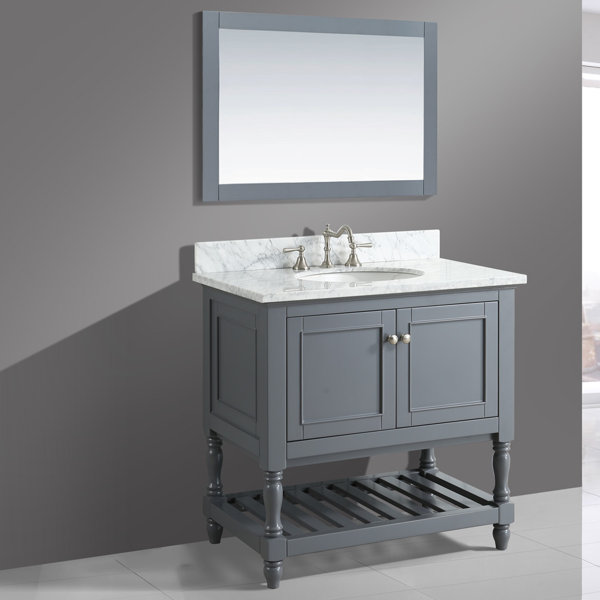 Mccombs 36 Single Bathroom Vanity Set with Mirror by Charlton Home