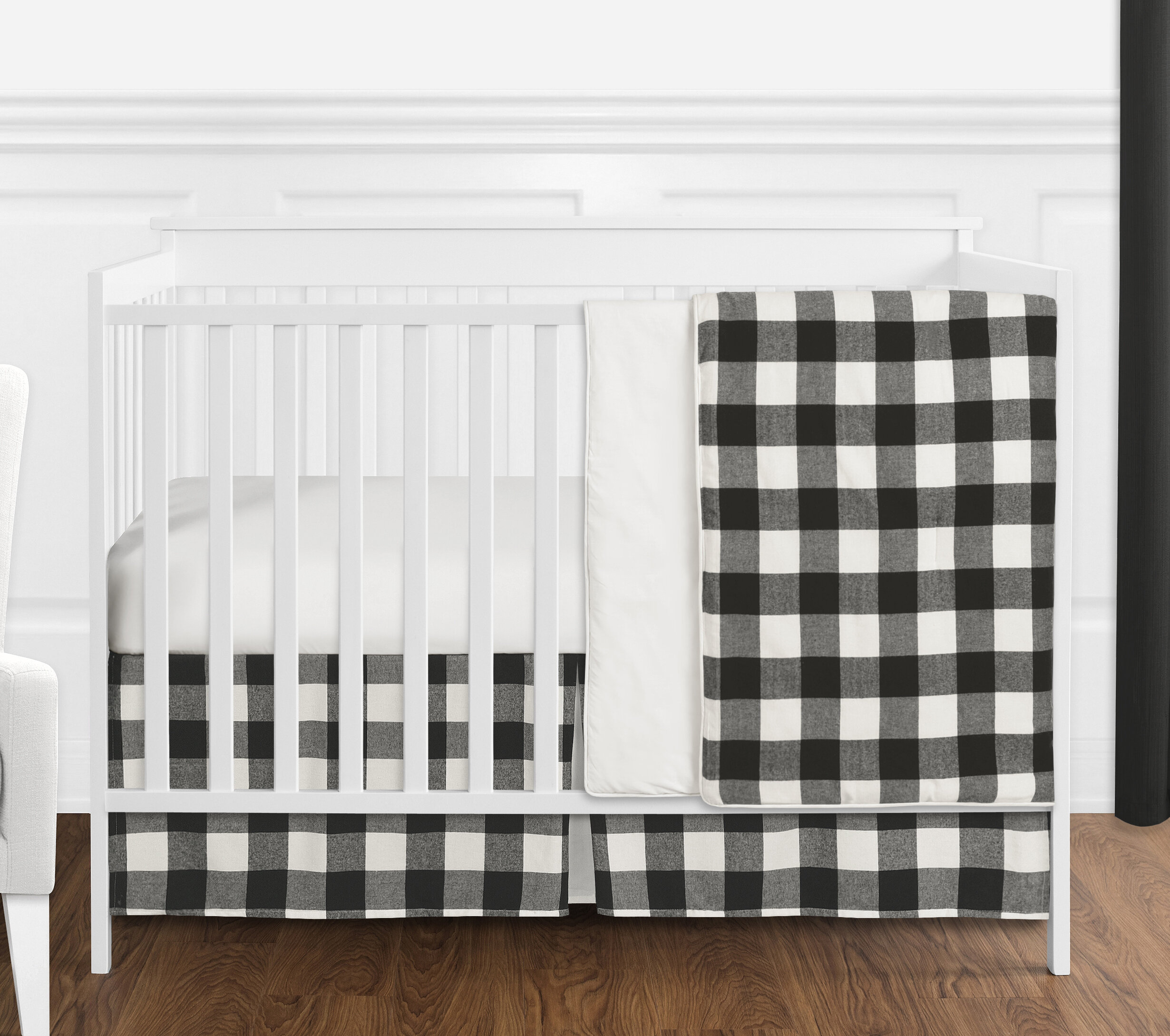 buffalo plaid crib bumper