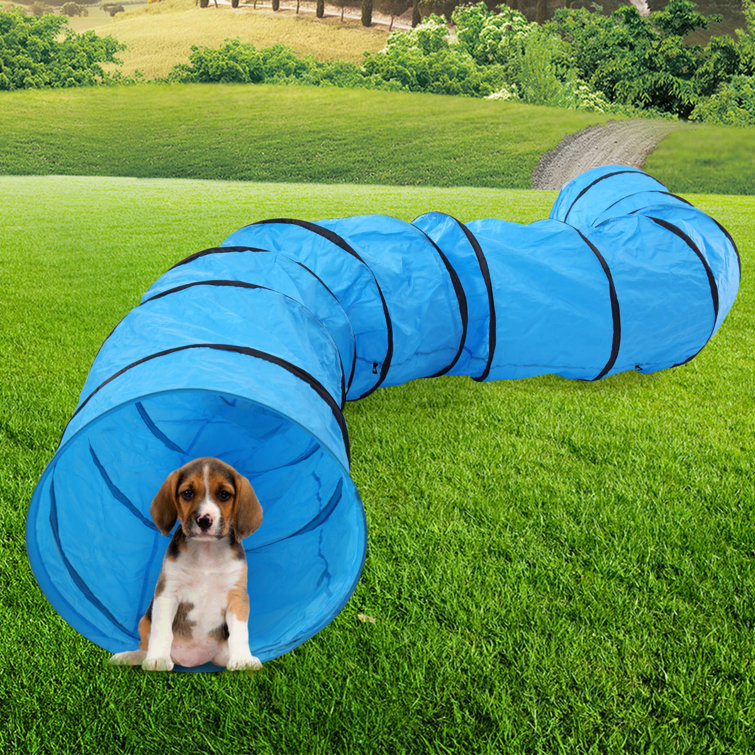 YH&HJ Dog Tunnel, Agility Equipment, 16 Ft Long, 24" Open, Polyester
