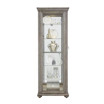 Tiano Lighted Curio Cabinet Reviews Birch Lane