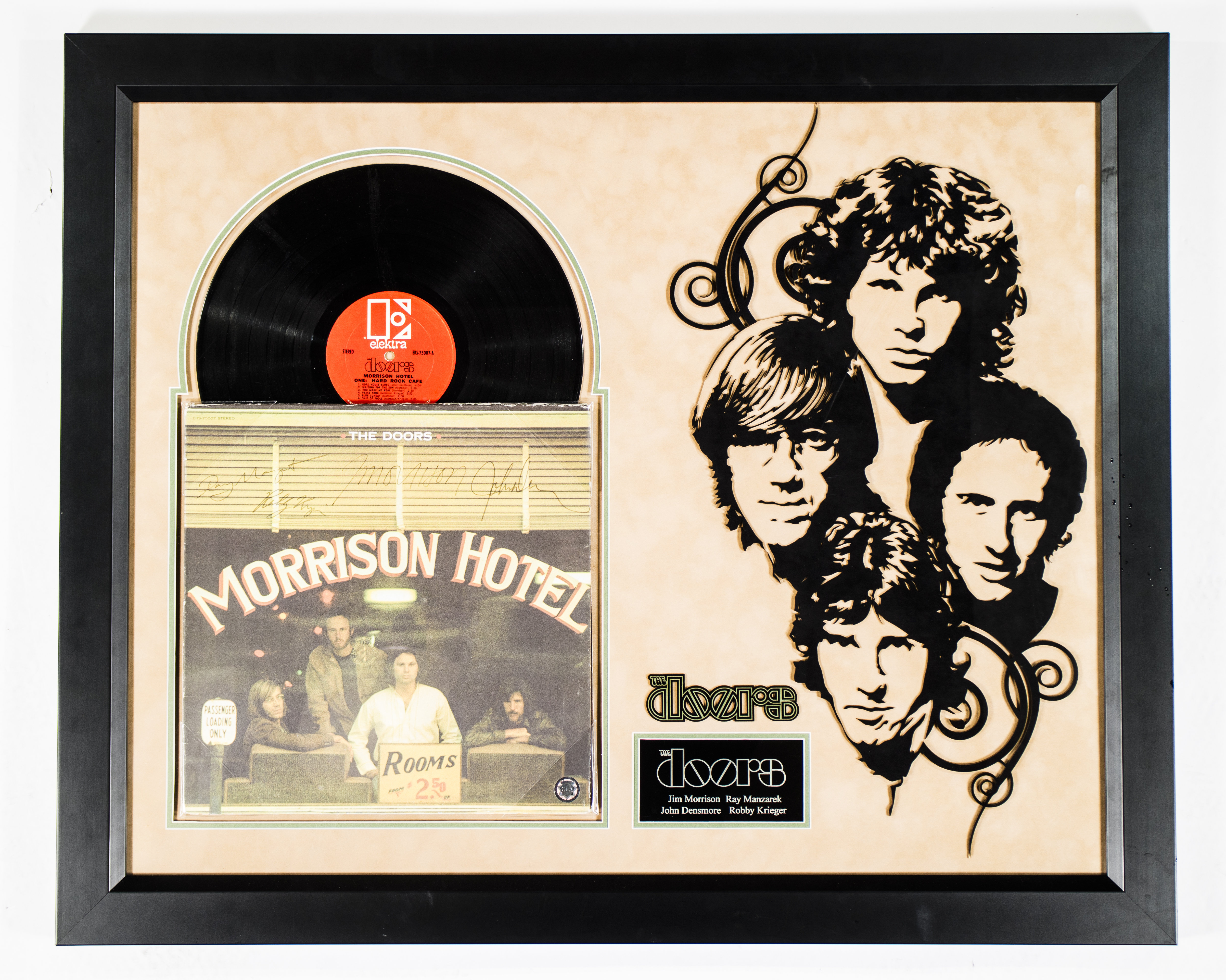 Luxewest The Doors Morrison Hotel Framed Autographed Album