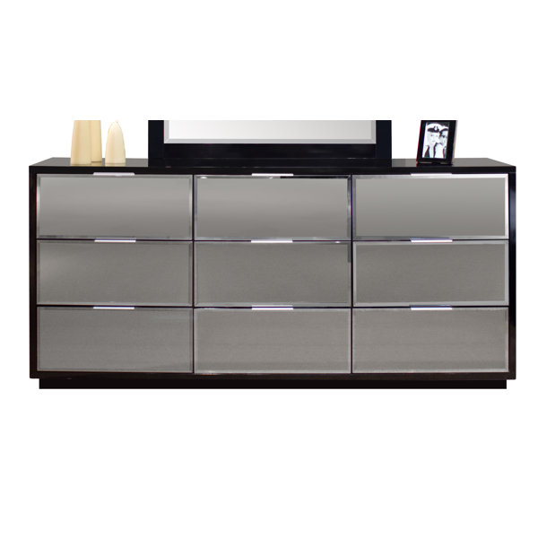 Modern Mera 9 Drawer Standard Dresser/Chest By Sharelle Furnishings 2019 Sale