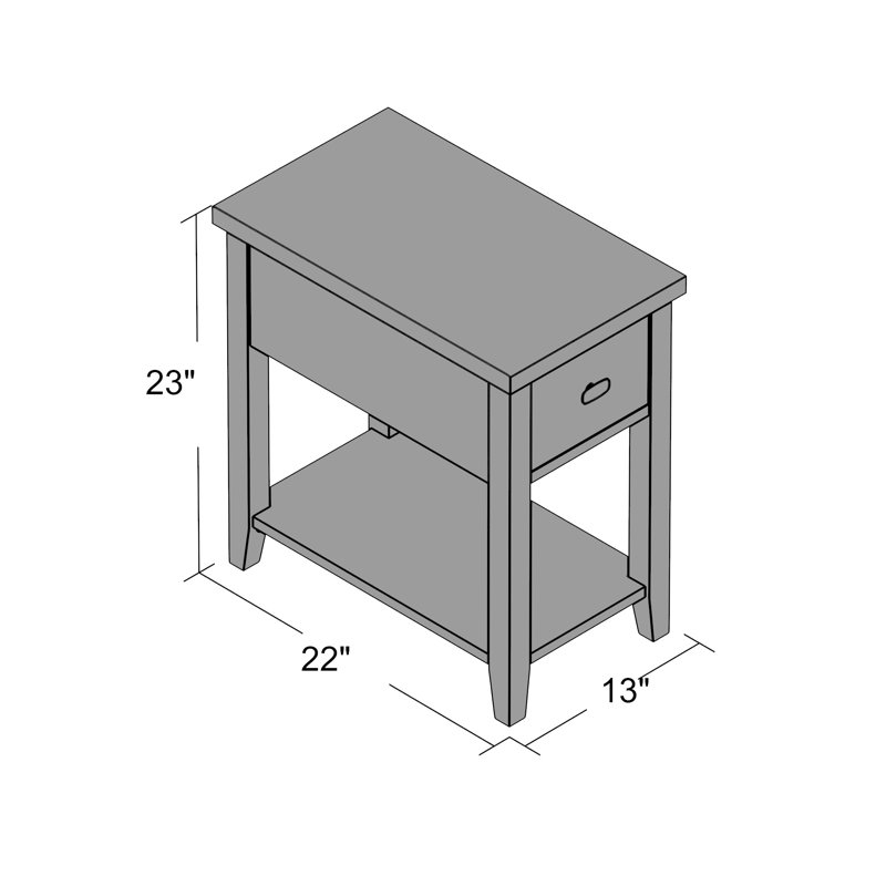 Charlton Home Athens End Table With Storage & Reviews Wayfair