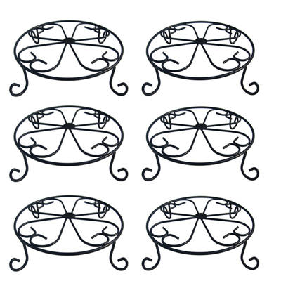 Also Sold as Pack of 6 ,Flooring Stand Metal Flower Plant Pot Display Stand MTB Plant Stand 10 Black Pack of 1