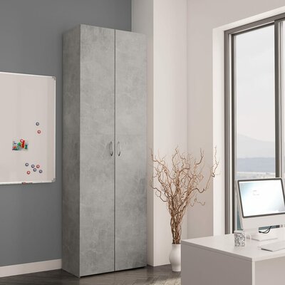 5 - Shelf Storage Cabinet Inbox Zero Finish: Concrete Gray