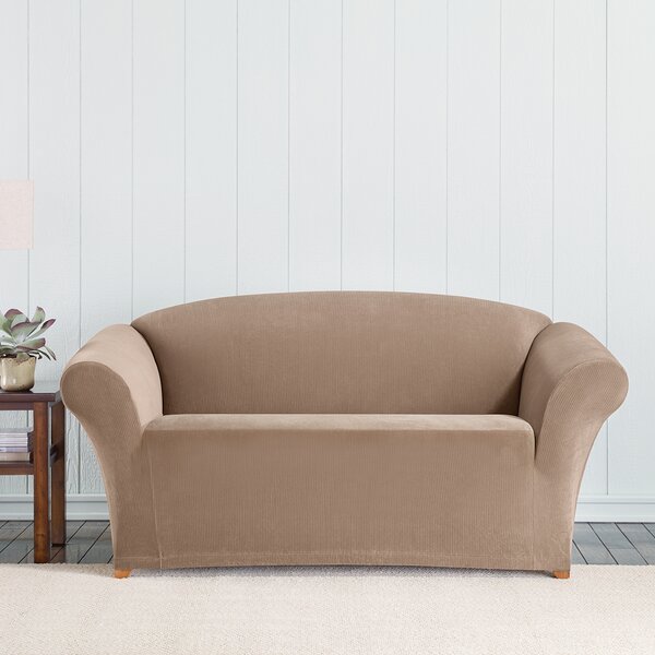 Stretch Pixel Box Cushion Loveseat Slipcover By Sure Fit