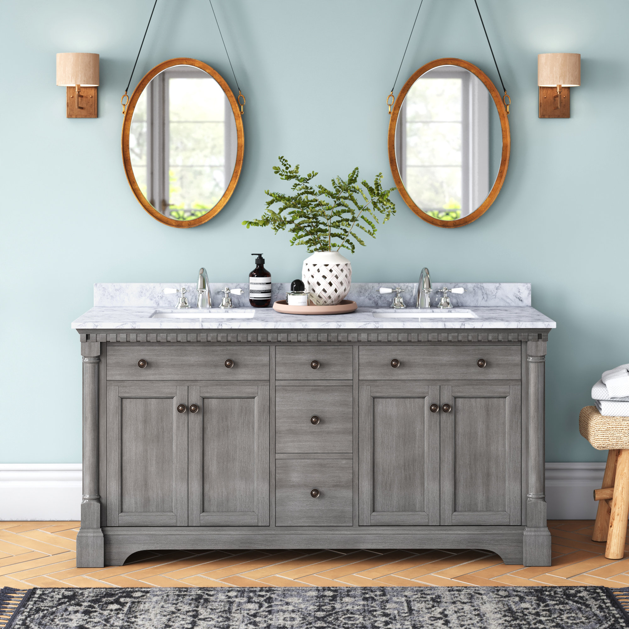 Seadrift 61 Double Bathroom Vanity Set Reviews Joss Main Seadrift 61 Double Bathroom Vanity Set Reviews Joss Main