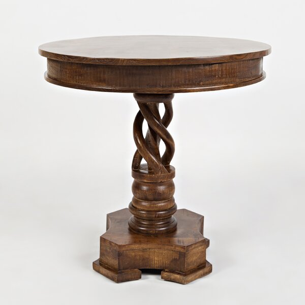 Wildomar Solid Wood Pedestal End Table By Bloomsbury Market
