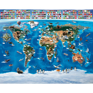 Walltastic Wall Art Map of The World 10' x 96