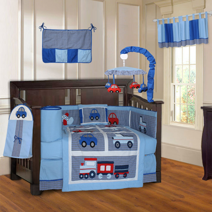 Baby Nursery Babyfad Train 10 Piece Baby Crib Bedding Set Gmc Org Zw
