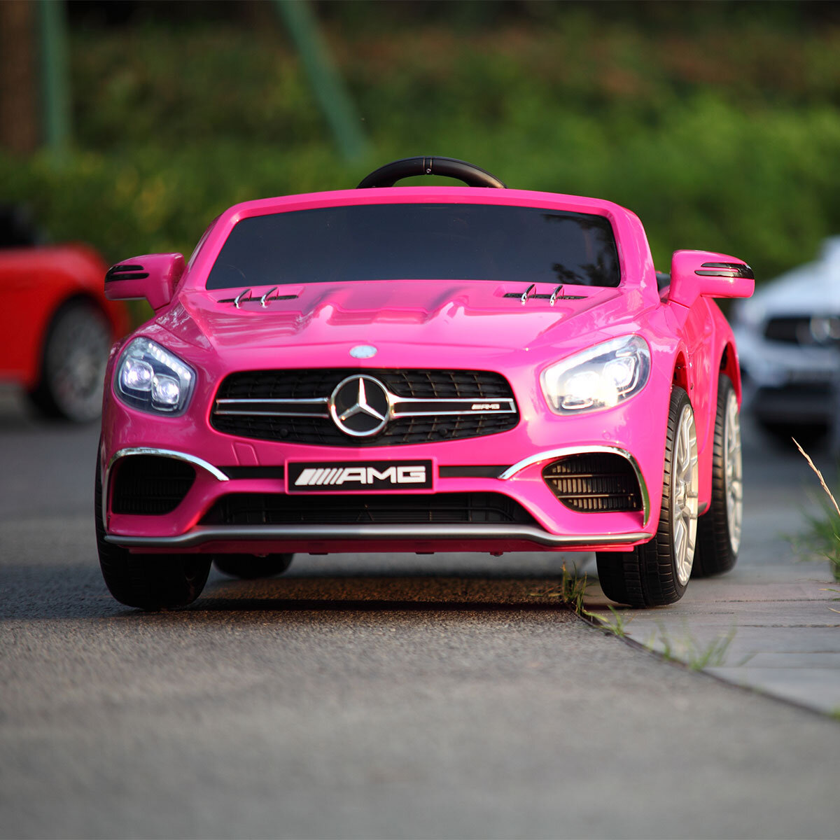 mercedes ride on car pink