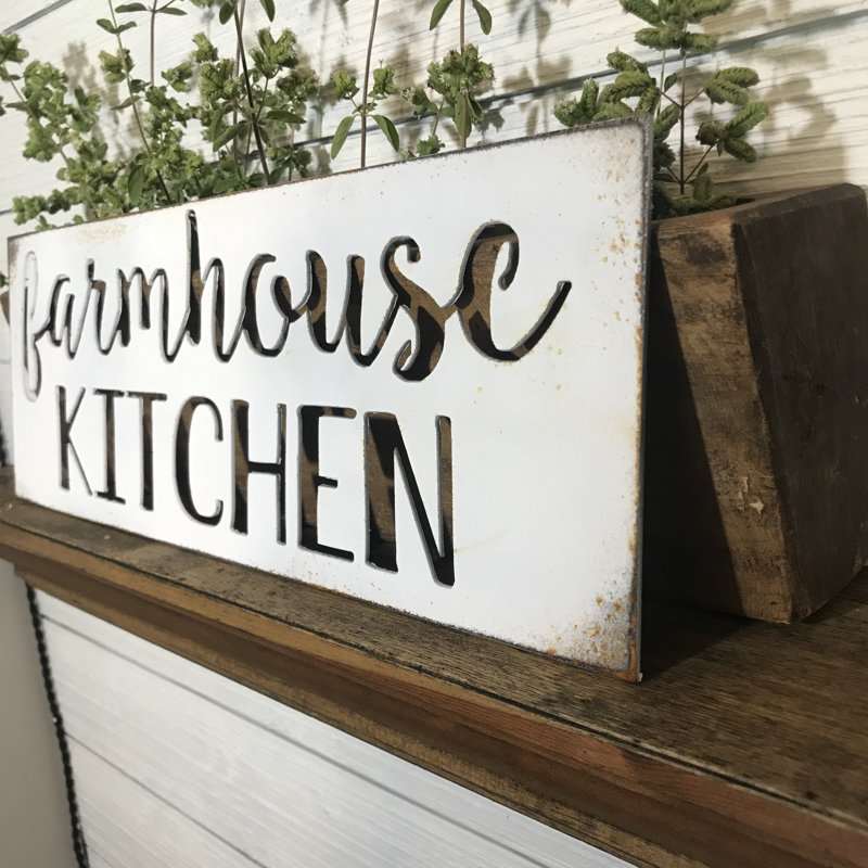 Gracie Oaks Rusty White Farmhouse Kitchen Wall Decor Wayfair