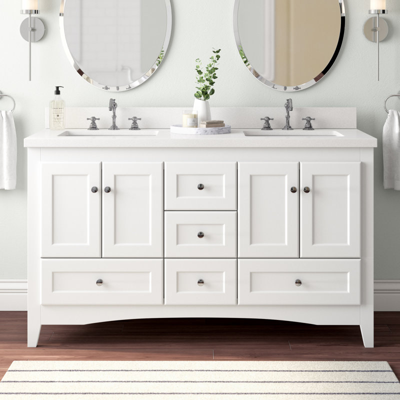 Charlton Home Farlend 60 Double Bathroom Vanity Set Reviews Double Bathroom Vanity Set