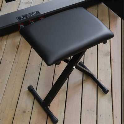 Piano Bench Keyboard Bench Height Adjustable Foldable X-Style Padded Stool Chair Inbox Zero