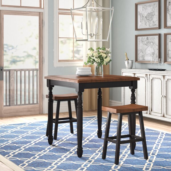 Courtdale 3 Piece Pub Table Set by Three Posts