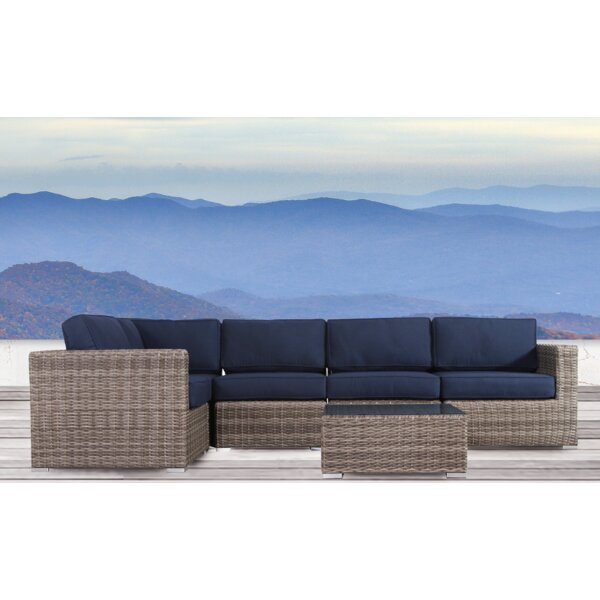 Lue 6 Piece Sectional Seating Group with Sunbrella Cushions by Longshore Tides