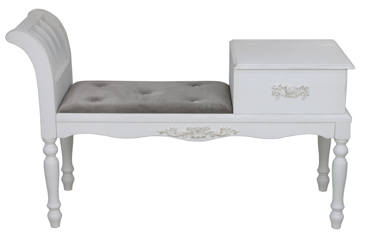 Castleton Home Gepolsterte Schlafzimmerbank mit Staufunktion