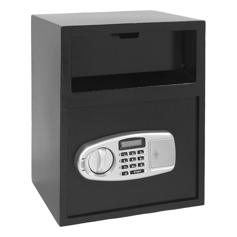 Gun Jewelry Home Secure TOTOOL Double Door Security Safe Box Digital Depository Safe with 2 Separate Safes Drop Safe for Cash