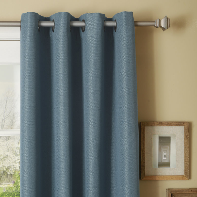 Best Home Fashion, Inc. Basketweave Solid Blackout Grommet Curtain