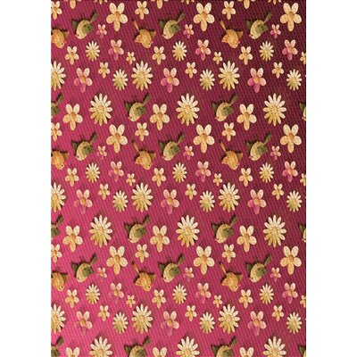 Belgica Floral Red Area Rug East Urban Home Rug Size: Rectangle 6' x 9'