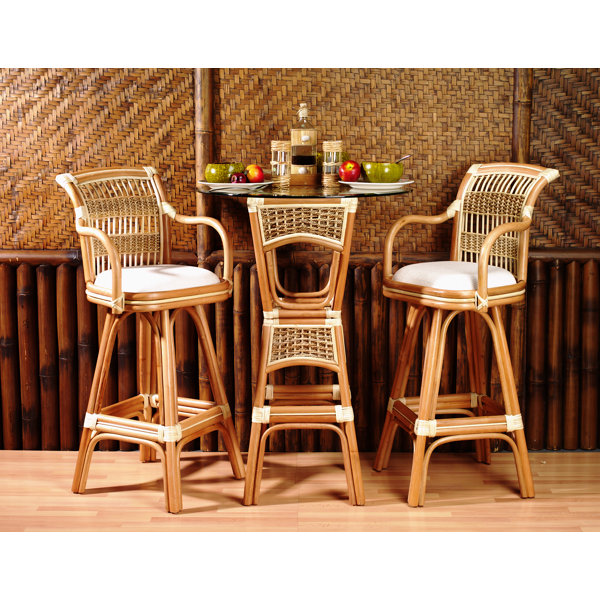 3 Piece Pub Table Set By Spice Islands Wicker Herry Up