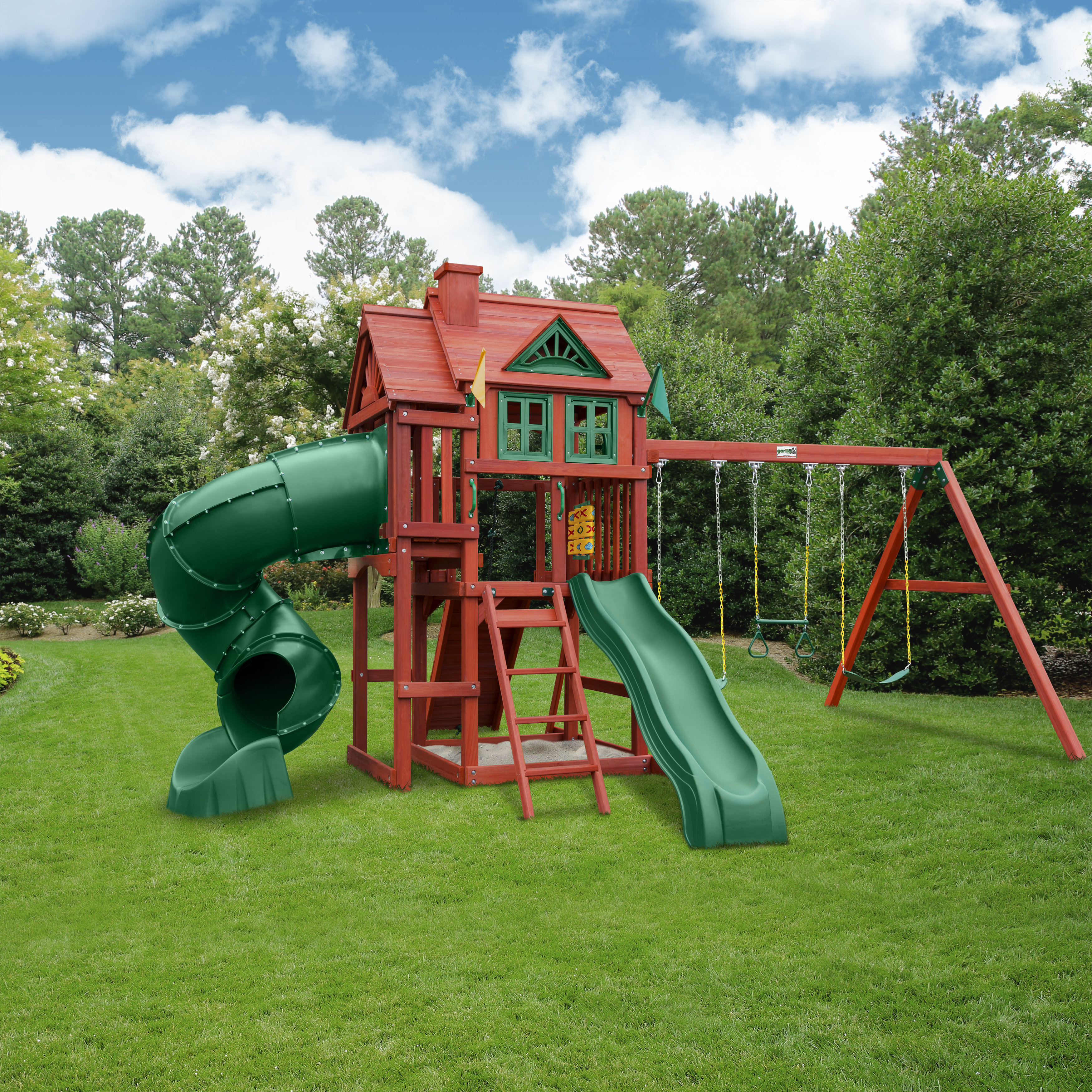 gorilla playsets red ranger cedar swing set