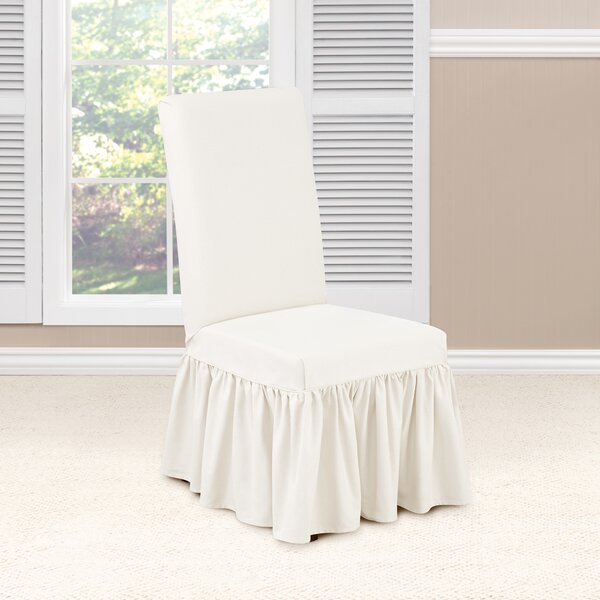 Essential Twill Box Cushion Dining Chair Slipcover By Sure Fit