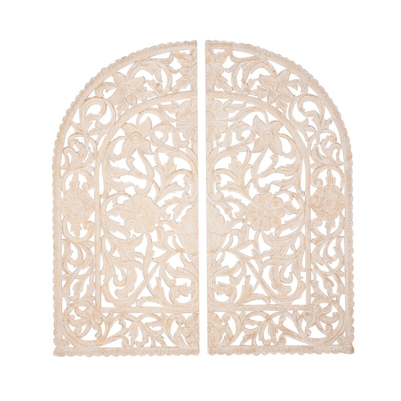 Traditional Wood Arched Ornate Wall Decor Birch Lane