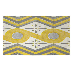 Battaglia Yellow/White Area Rug