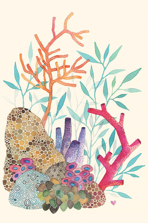 East Urban Home Coral Reef Painting Print On Canvas Wayfair Ca