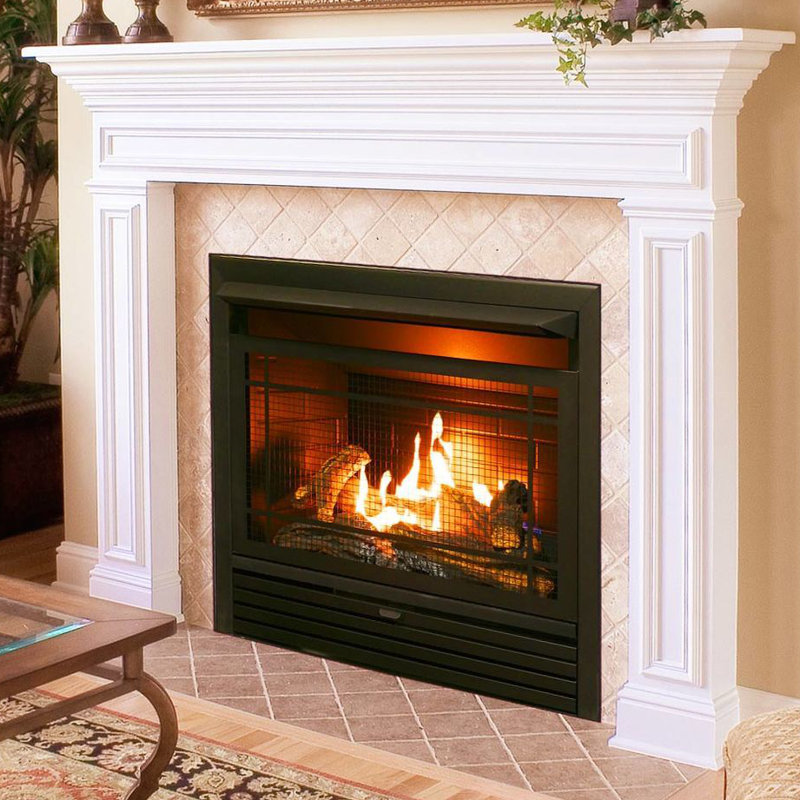 Charlton Home Hardwick Vent Free Recessed Natural Gas Propane