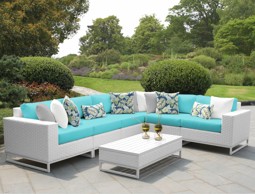 Miami 7 Piece Sectional Set with Cushions