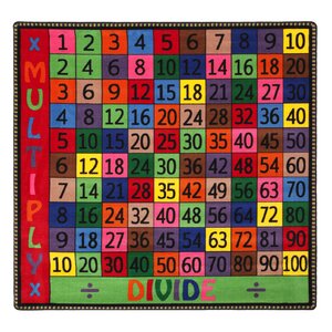 Multiply And Divide Red/Yellow Area Rug