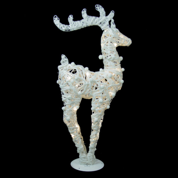 Battery Operated Glittered LED Lighted Reindeer Christmas Decoration by Northlight Seasonal