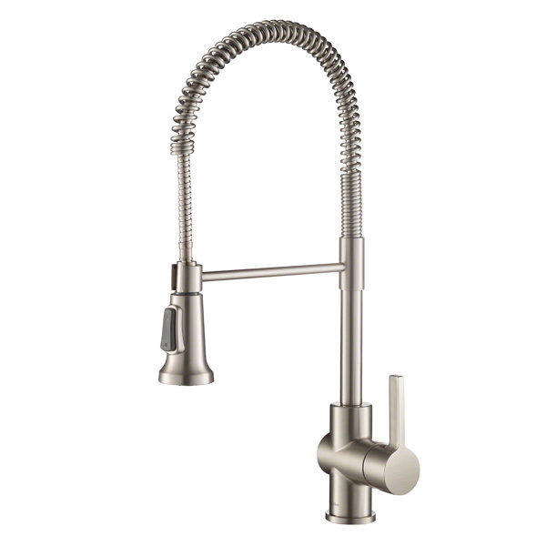 Britt™ Commercial Pull Down Single Handle Kitchen Faucet with Dual Function by Kraus