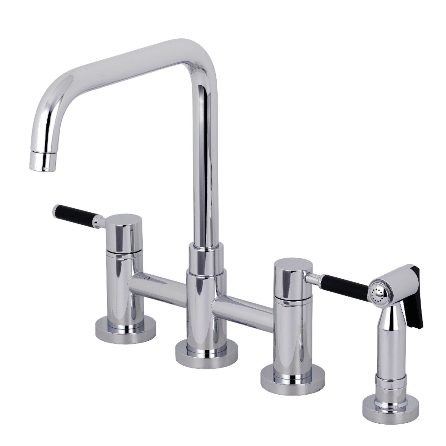 Kingston Brass Kaiser Bridge Faucet With Side Spray Wayfair Ca