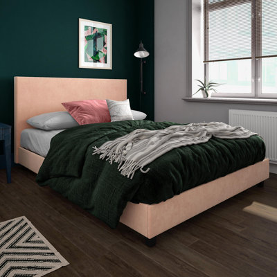Cornell Upholstered Platform Bed Trule Color: Blush, Size: Queen