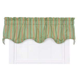 Englewood Lined Cotton Blend Rod Pocket Scalloped Curtain Valance