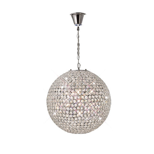 7-Light Globe Pendant Mercer41 Shade Colour: Polished Chrome