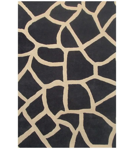 Contempo Black/Beige Area Rug by Acura Rugs