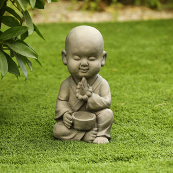 Design Toscano KY47127 Praying Baby Buddha Asian Garden Statue Antique Stone