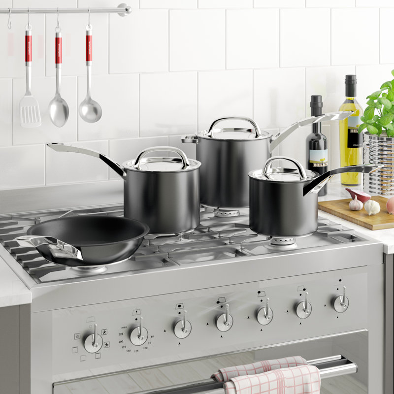 Circulon Infinite 4 Piece Hard Anodised Induction Non Stick Pots and Pans Set & Reviews