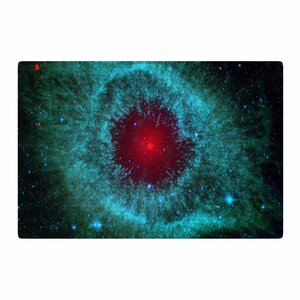 Suzanne Carter Helix Nebula Celestial Black/Teal/Red Area Rug