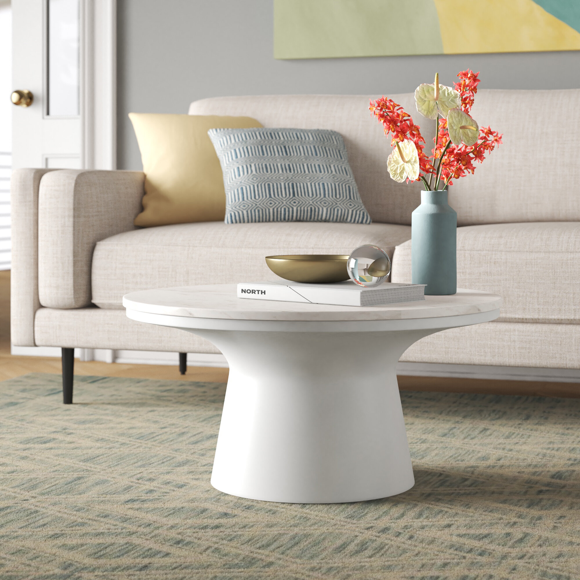 Round White Coffee Tables Youll Love In 2021 Wayfair