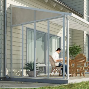 Feriau2122 10ft. H x  9ft. D Patio Awning Sidewall Kit