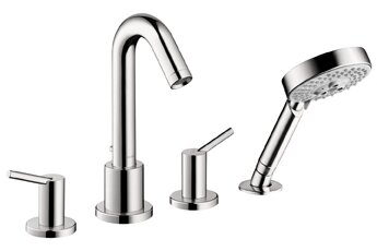 Talis S Two Handle Deck Mount Roman Tub Faucet with Shower Head by Hansgrohe